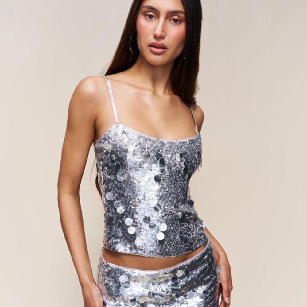 Danielle-guizio Women's Silver and Grey Vest